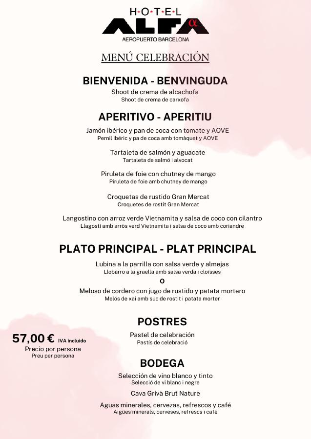 Menú celebración · 57 €