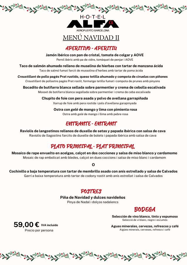Menú Navidad II · 59 €