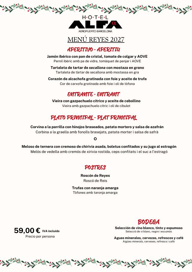 Menú Reyes 2027 · 59 €