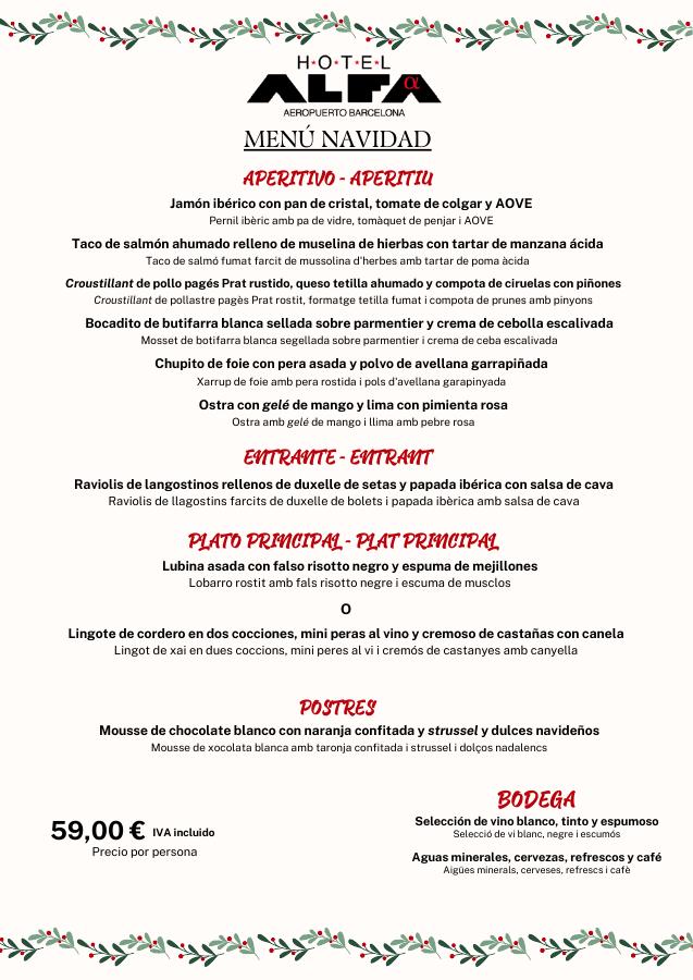 Menú Navidad · 59 €